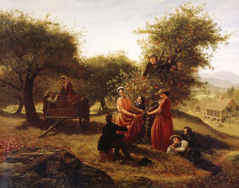 Jerome B Thompson Apple Gathering oil painting picture